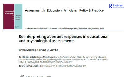 Research article on aberrant responses in educational and psychological assessment.